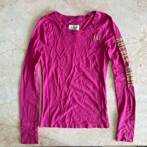 y2k vintage pink Abercrombie & Fitch long sleeve top